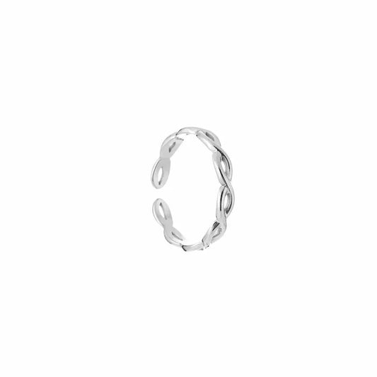 twisted ring - zilver