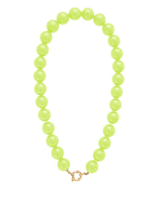 beads necklace - lime green