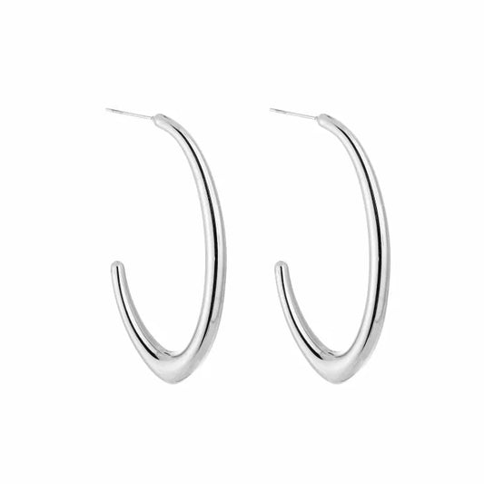 oval hoops - zilver
