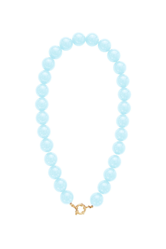 Beads necklace - light blue