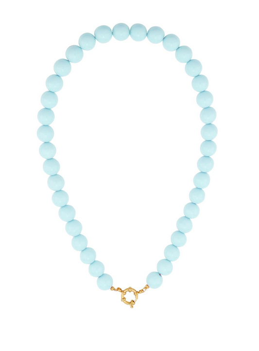Smaller beads necklace - blue