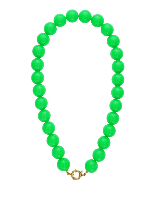 beads necklace - neon green