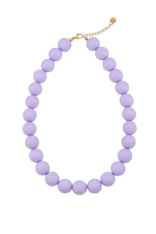 Bold beads necklace - purple
