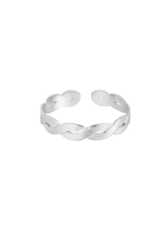 feather ring - silver
