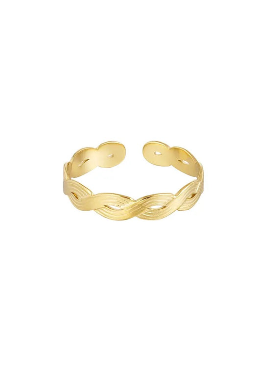 feather ring - gold