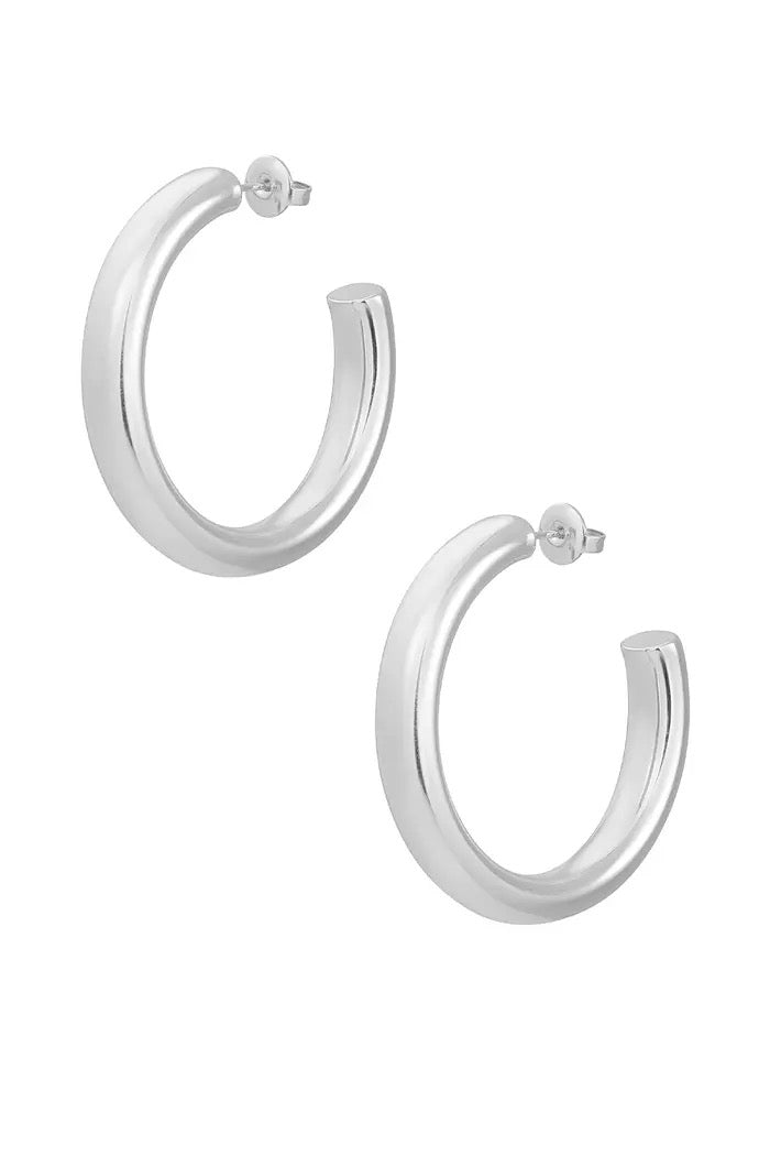 Flora hoops - silver