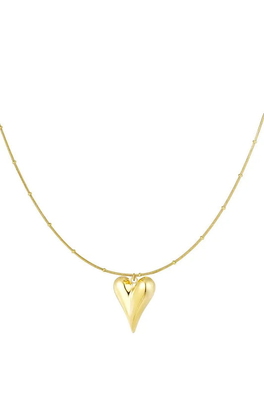 Iconic heart necklace - gold long