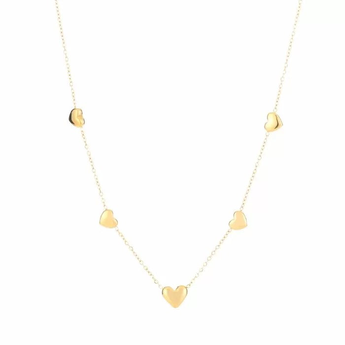 little hearts necklace - goud