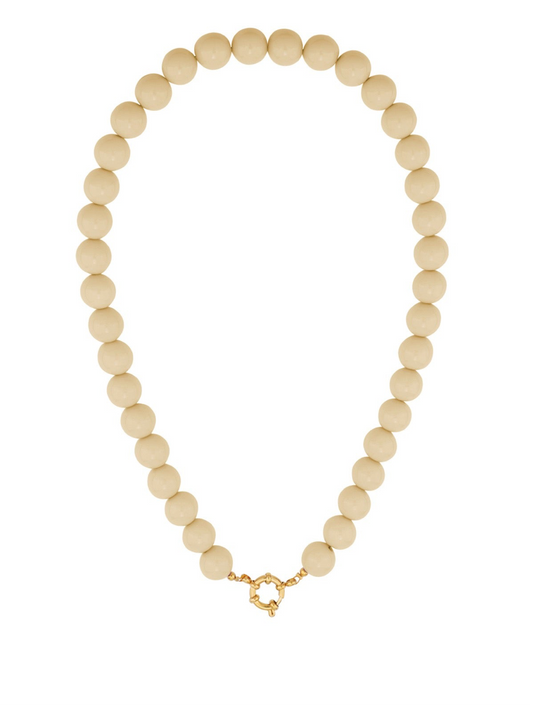 Smaller beads necklace - brown