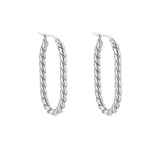 Elle hoops - zilver