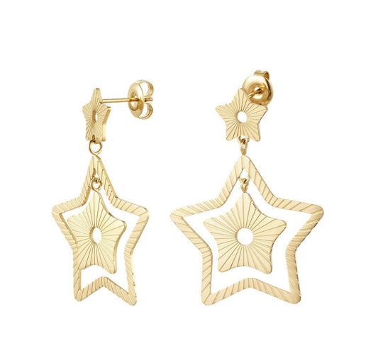 In the stars earrings - goud