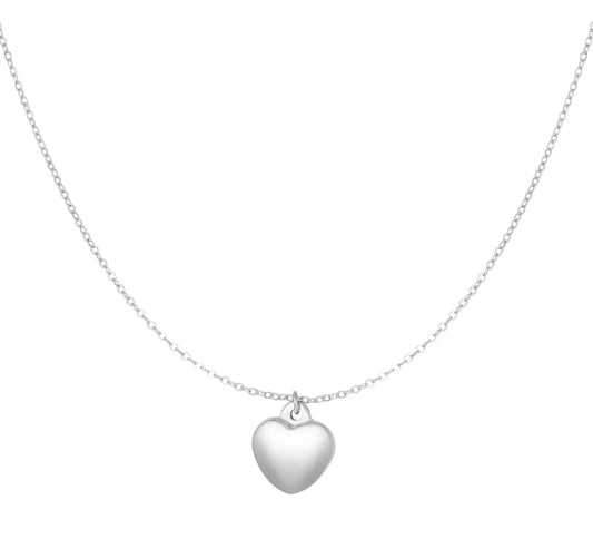 Big heart necklace - zilver