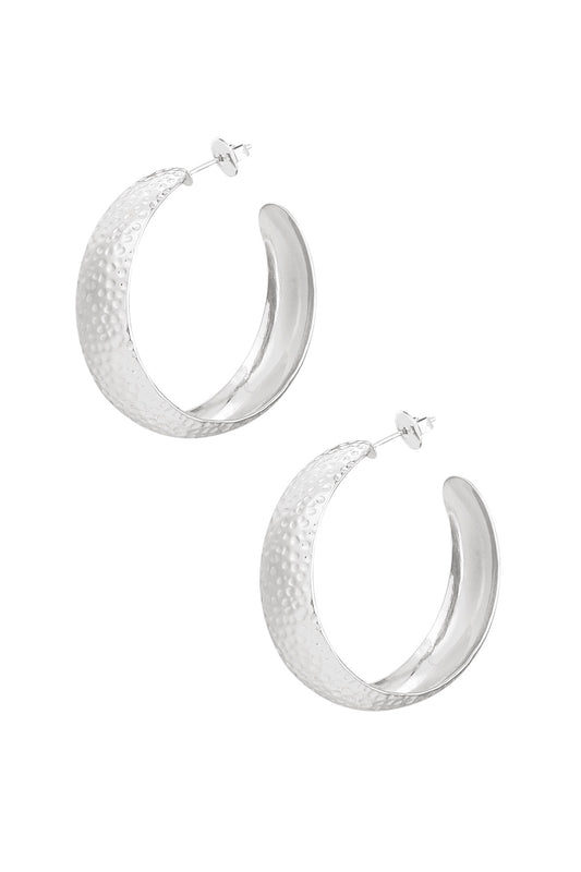 Fleur hoops - zilver