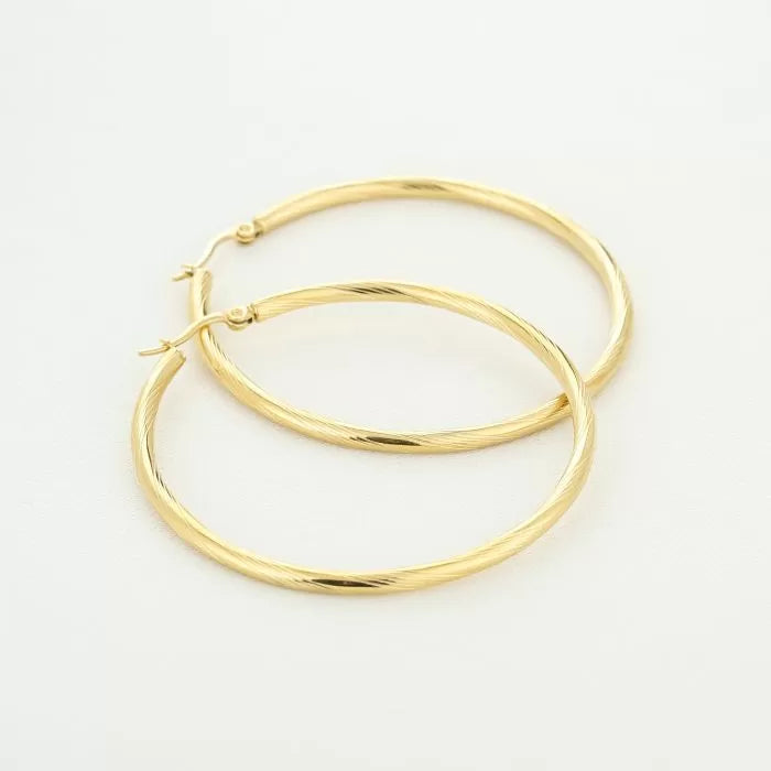 twisted hoops - goud
