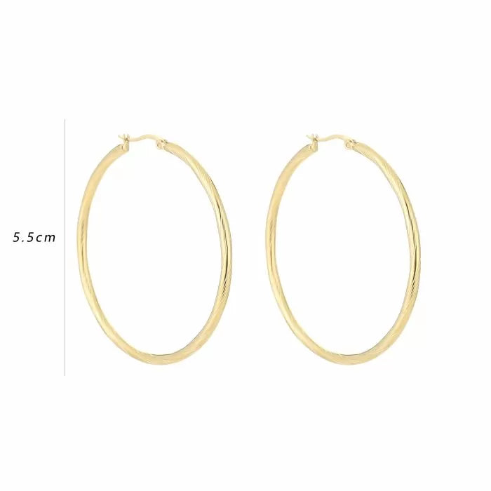 twisted hoops - goud