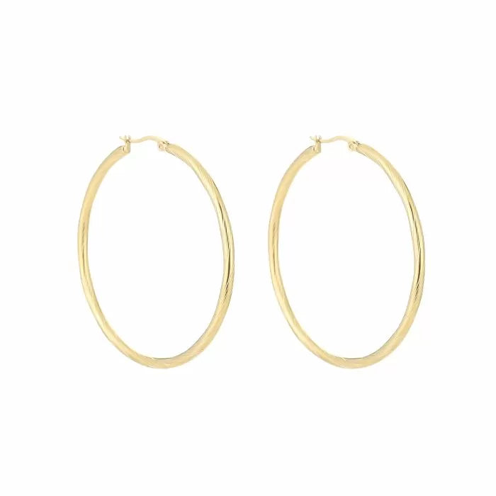 twisted hoops - goud