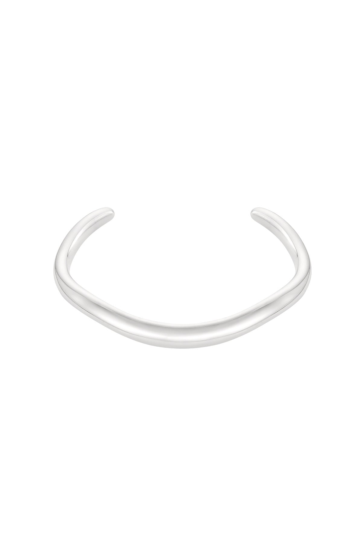 Bangle bracelet rough - zilver