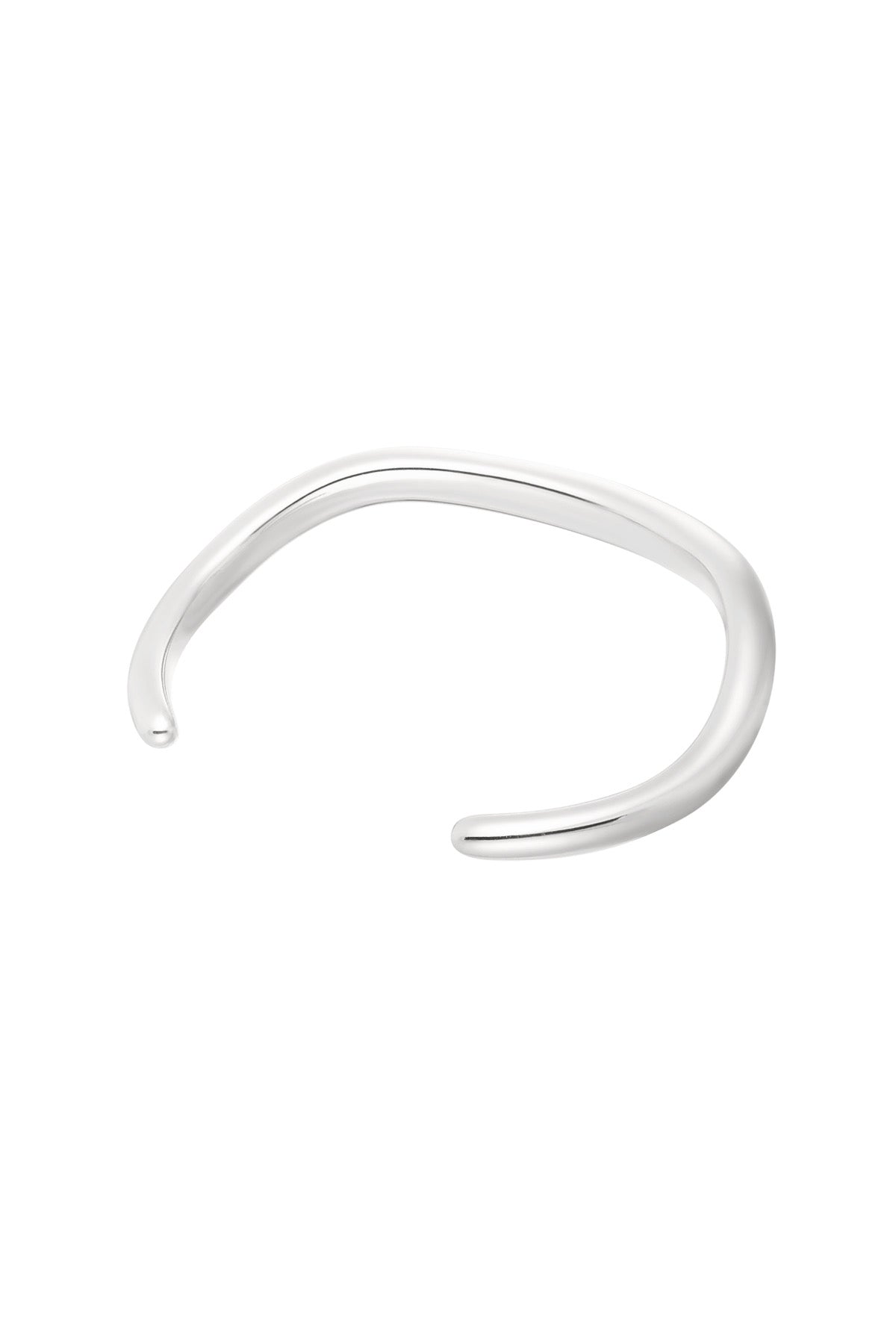 Bangle bracelet rough - zilver