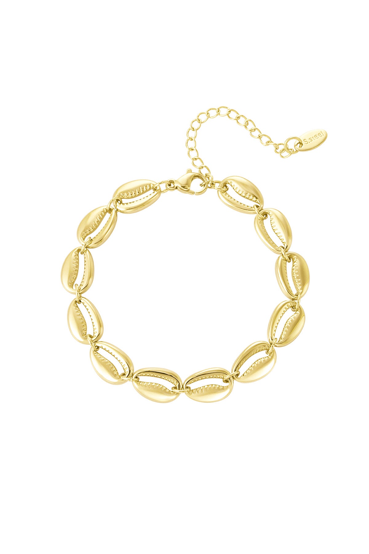 Full shell bracelet - goud