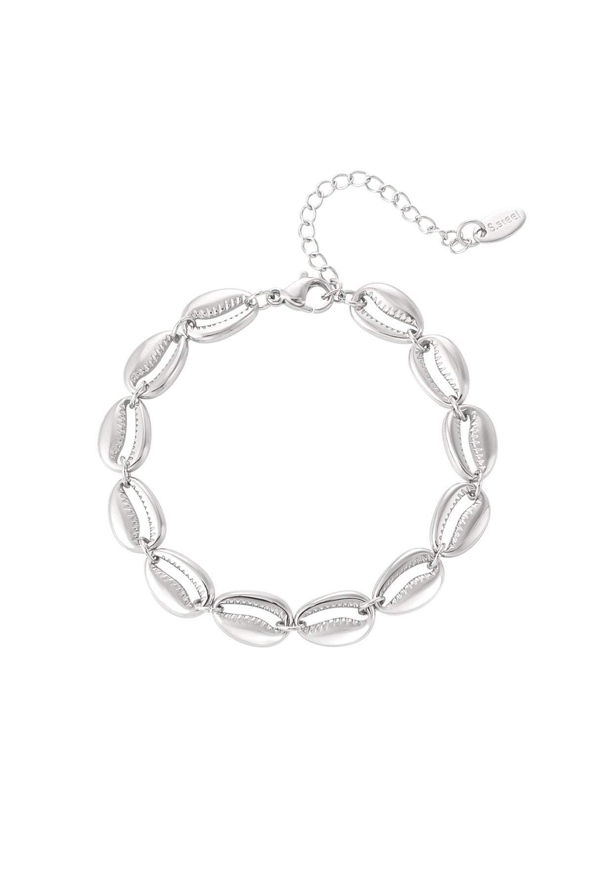 Full shell bracelet - zilver