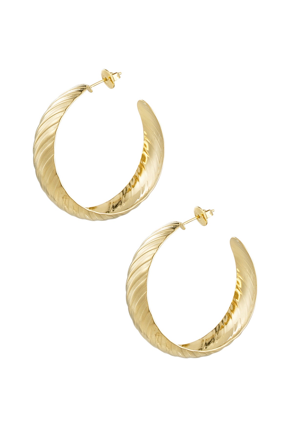 stripe hoops - goud