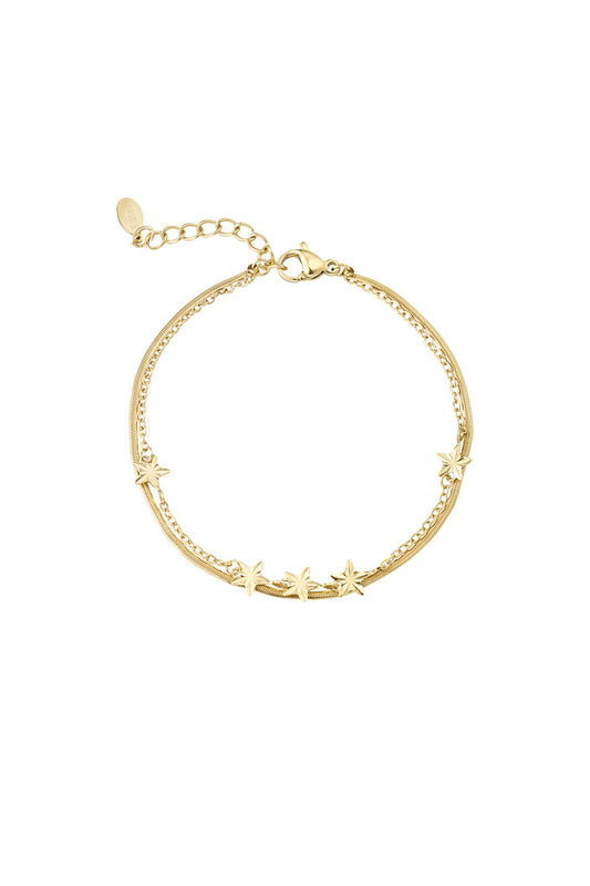 starry layers bracelet - goud