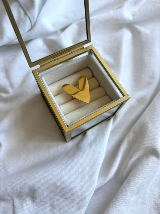 ring met hart - goud - 1004