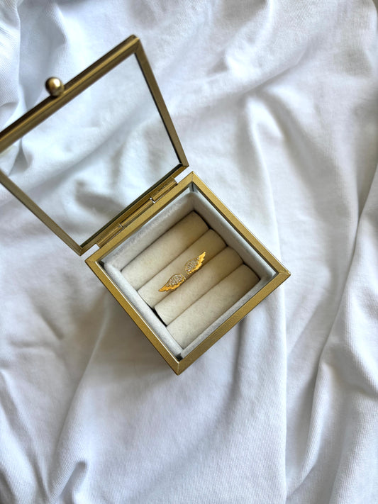 ring met vleugels - goud - 1015