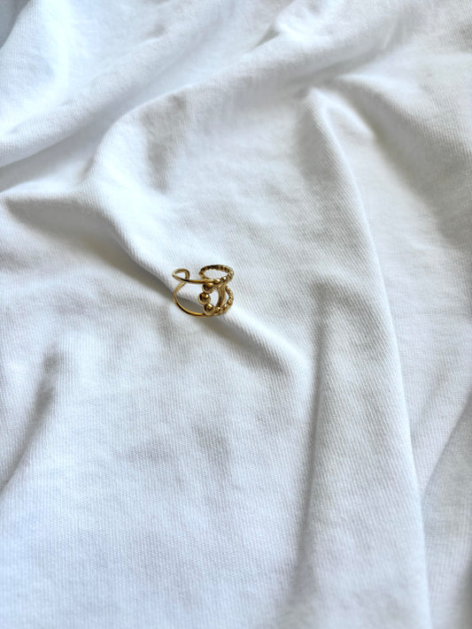 gouden ring - goud - 1017