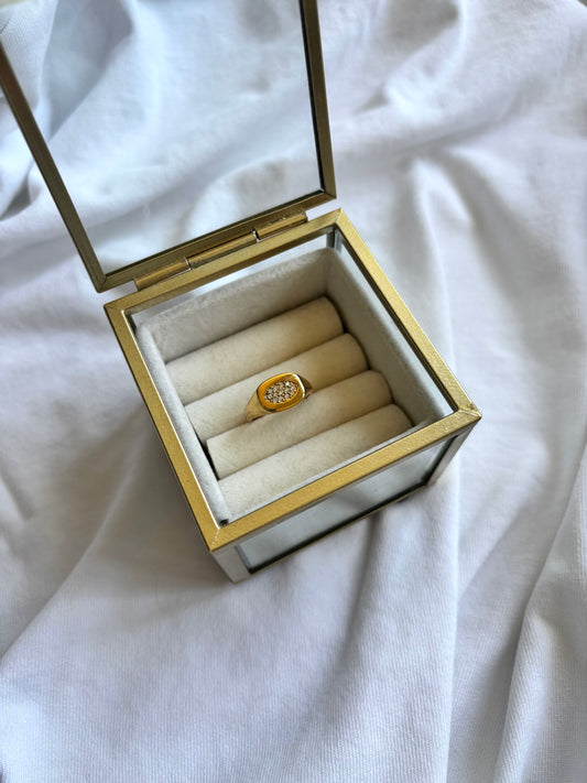 gouden glamour ring - goud - 1018