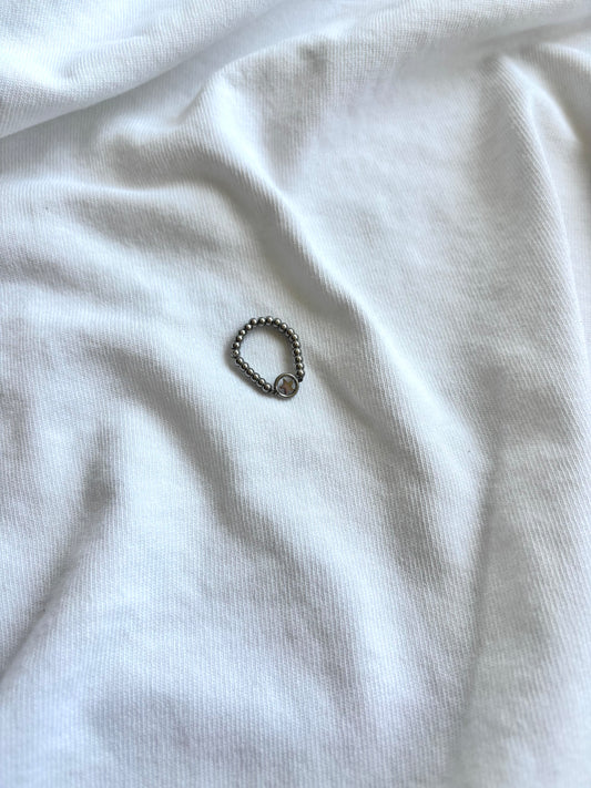ring met star - zilver - 1024