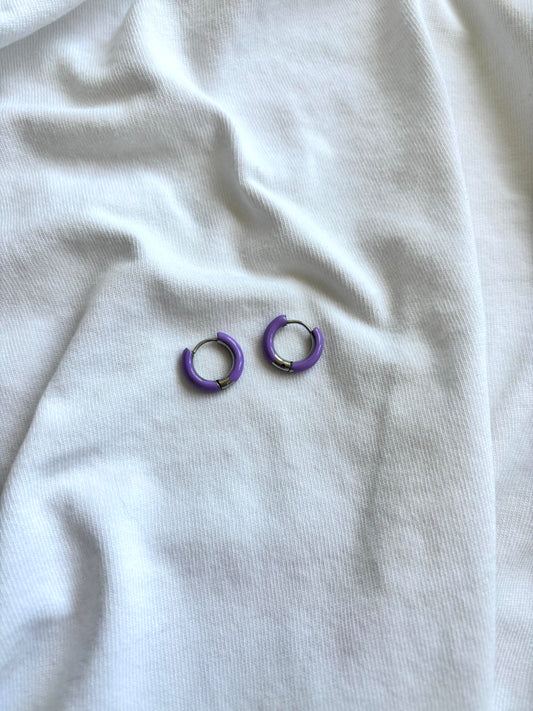 purple hoops - zilver - 1031