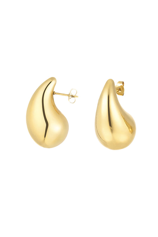 water drops earrings - gold