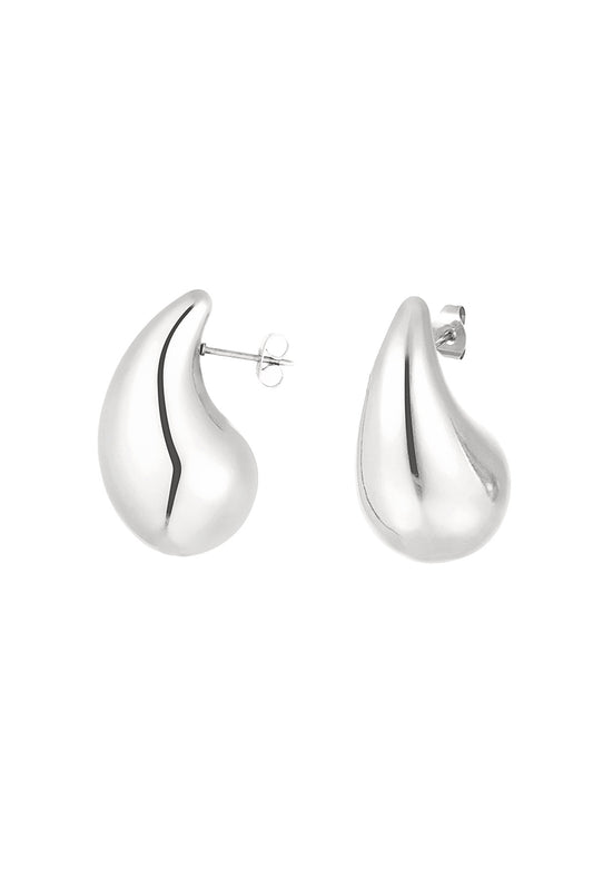 water drop earrings - zilver