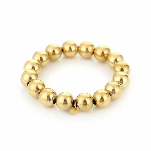 bigger beads bracelet - goud