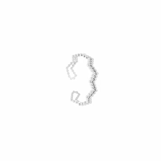 woven ring - zilver