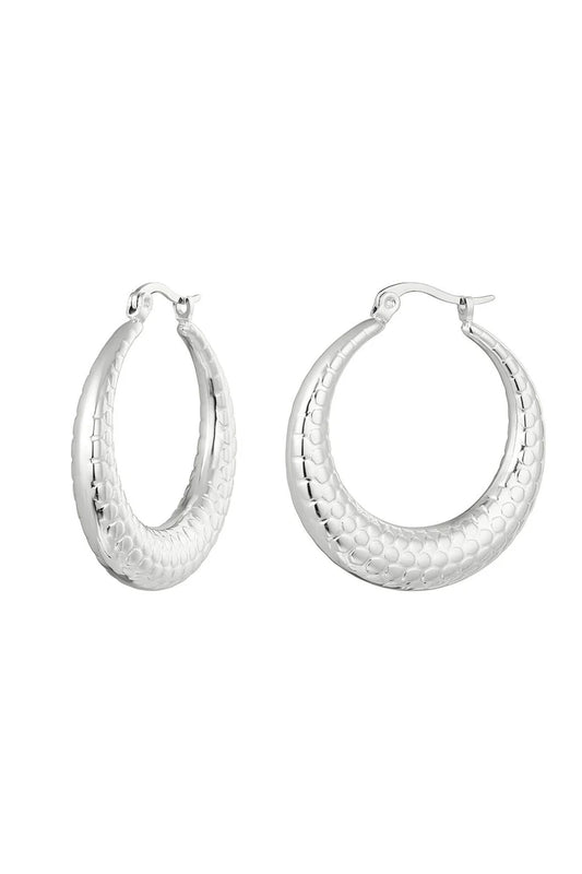 Bubble hoops - zilver