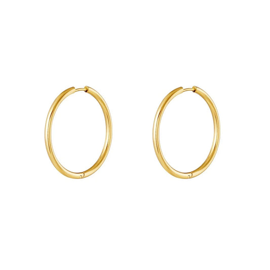 You rock hoops - small - goud