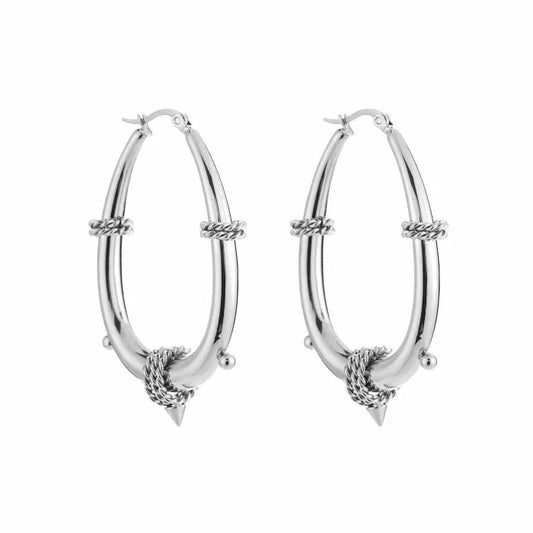 Noa earrings - big - silver