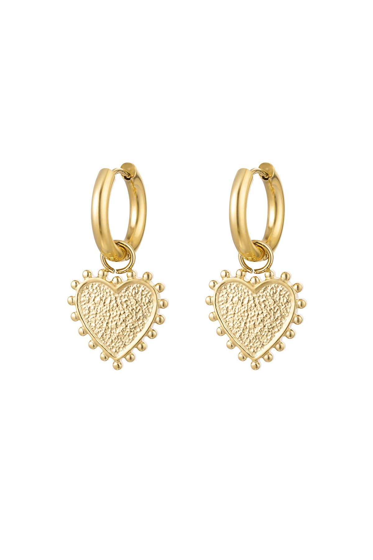 Bali heart earrings - goud