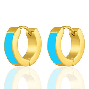 Little colorful hoops - goud