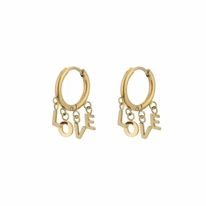 Love me earrings - goud