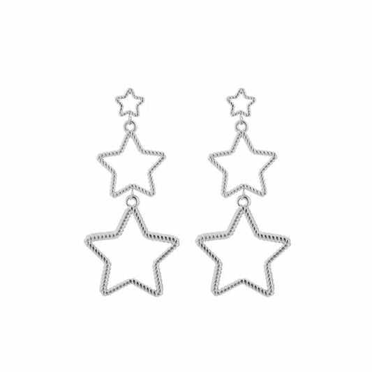 Star earrings - silver