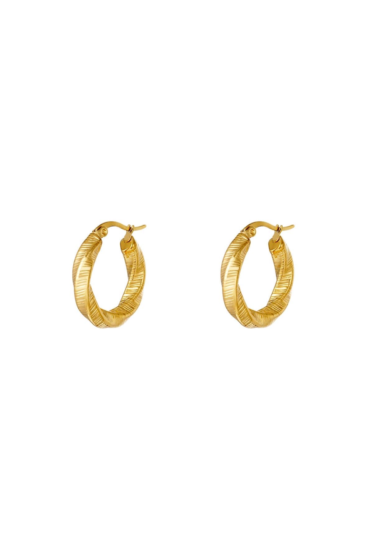 Jet earrings - small - gold