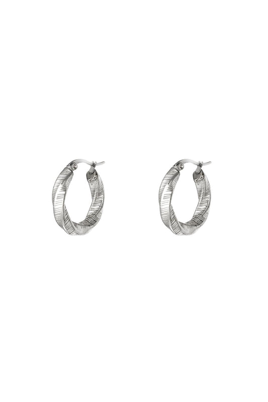 Jet earrings - small - silver
