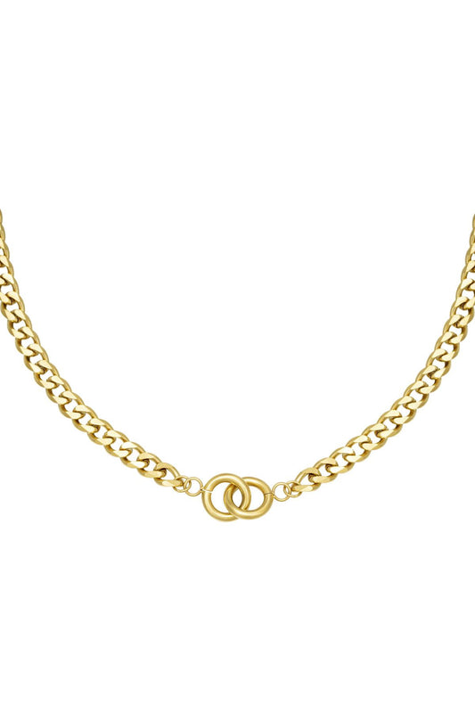 Intertwined necklace - gold