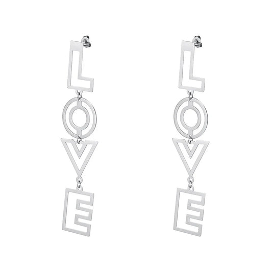 Love earrings - silver